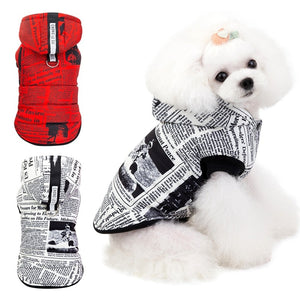 Pet Clothes Dog Clothing Warm Thicken Clothes Dogs Hoodie Dog Coat Cotton Jacket For Small Medium Dogs Pets Products S-XXL