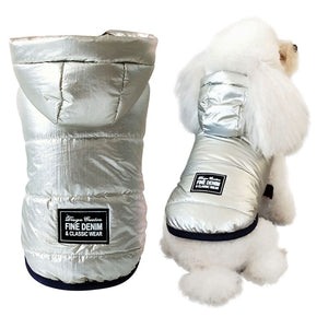 Luxury Winter Dog Jacket Puppy Dog Clothes Pet Outfits Dog Coat Jeans Costume Chihuahua Poodle Bichon Pet Clothing