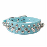 Transer Pet Dog Supplies PU Leather Punk Rivet Spiked Dog Collar Pet Collars For Small Dog Cat 80124