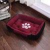 Paw Print Pet Bed Large House For Large Dog Puppy Kennel Waterproof Cat Litter Four Seasons Nest Warm Pet Supplies bed linen