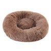 Warm Fleece Dog Bed Round Pet Lounger Cushion For Large Dogs Cat Winter Dog Kennel Christmas Puppy Mat