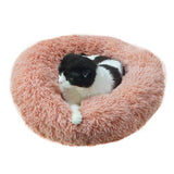 Warm Fleece Dog Bed Round Pet Lounger Cushion For Large Dogs Cat Winter Dog Kennel Christmas Puppy Mat