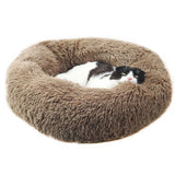 Warm Fleece Dog Bed Round Pet Lounger Cushion For Large Dogs Cat Winter Dog Kennel Christmas Puppy Mat