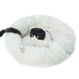 Warm Fleece Dog Bed Round Pet Lounger Cushion For Large Dogs Cat Winter Dog Kennel Christmas Puppy Mat