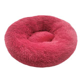 Warm Fleece Dog Bed Round Pet Lounger Cushion For Large Dogs Cat Winter Dog Kennel Christmas Puppy Mat