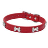 Transer Pet Dog Supplies Alligator PU Leather Bone Pet Necklace Accessory Pet Supply Dog Collar For Small Medium Dog 80124