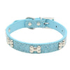 Transer Pet Dog Supplies Alligator PU Leather Bone Pet Necklace Accessory Pet Supply Dog Collar For Small Medium Dog 80124