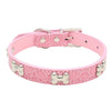 Transer Pet Dog Supplies Alligator PU Leather Bone Pet Necklace Accessory Pet Supply Dog Collar For Small Medium Dog 80124