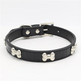 Transer Pet Dog Supplies Alligator PU Leather Bone Pet Necklace Accessory Pet Supply Dog Collar For Small Medium Dog 80124